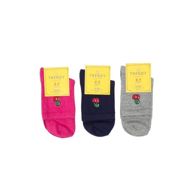 Trendy Γυναικείες Κάλτσες Cherries 3Ζεύγη Trendy Γυναικείες Κάλτσες Cherries 3Ζεύγη