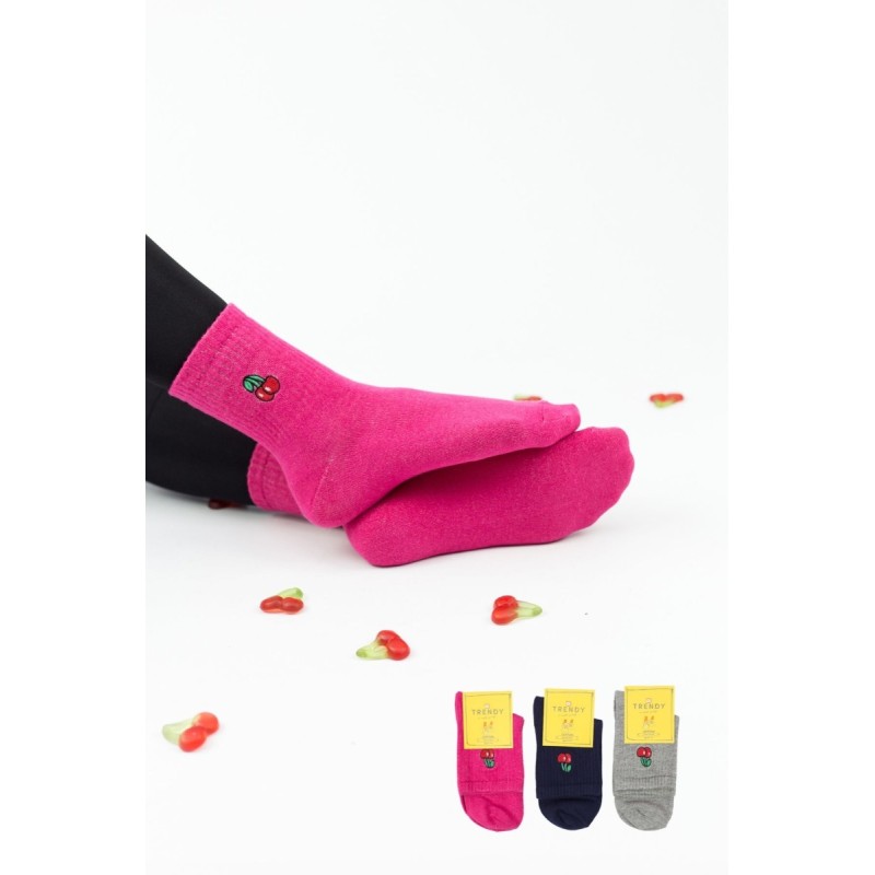 Trendy Γυναικείες Κάλτσες Cherries 3Ζεύγη Trendy Γυναικείες Κάλτσες Cherries 3Ζεύγη