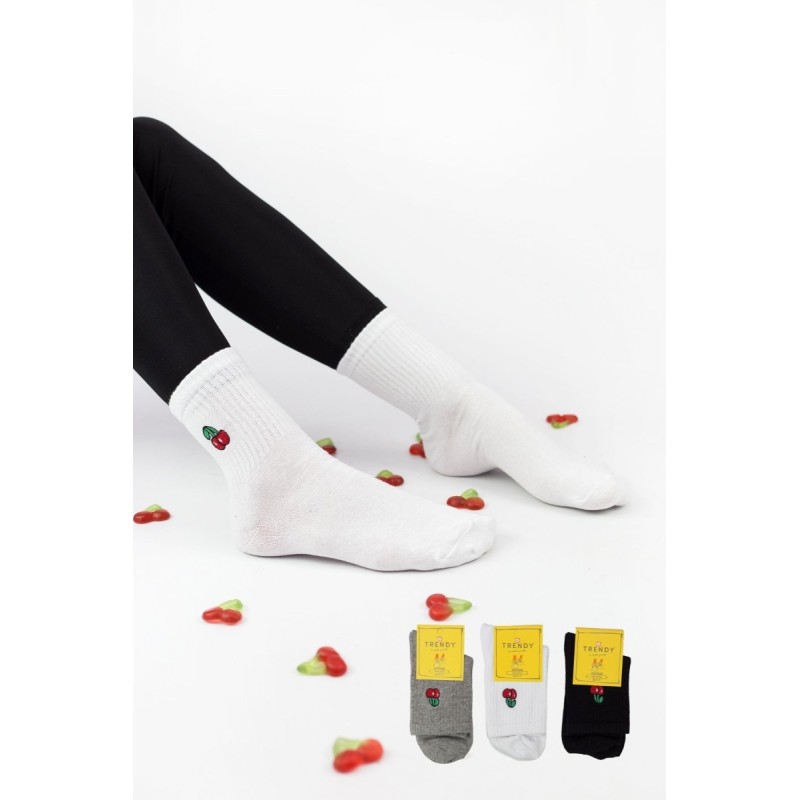 Trendy Γυναικείες Κάλτσες Cherries 3Ζεύγη Trendy Γυναικείες Κάλτσες Cherries 3Ζεύγη