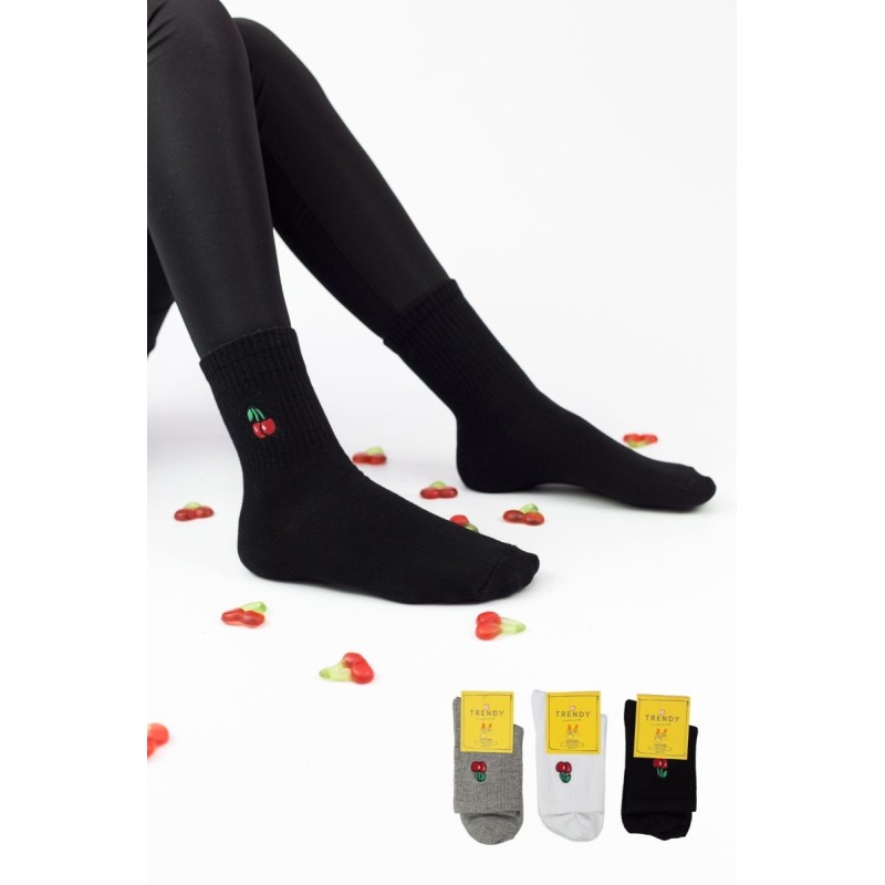 Trendy Γυναικείες Κάλτσες Cherries 3Ζεύγη Trendy Γυναικείες Κάλτσες Cherries 3Ζεύγη