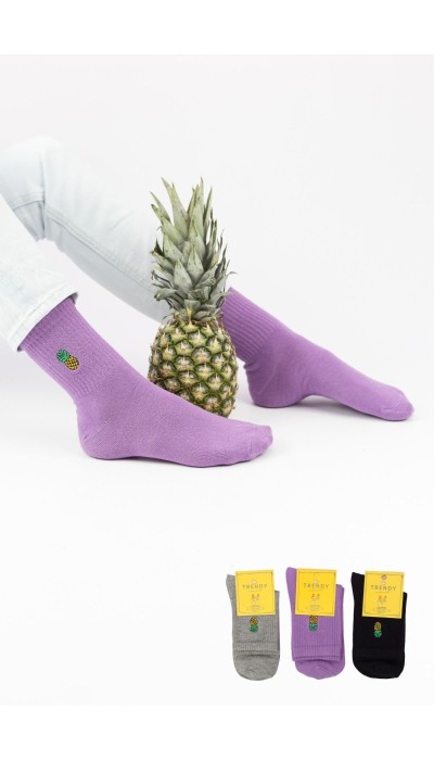 Trendy Γυναικείες Κάλτσες Pineapple 3Ζεύγη