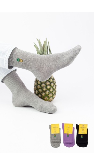 Trendy Γυναικείες Κάλτσες Pineapple 3Ζεύγη
