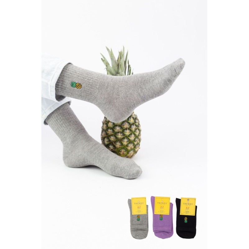 Trendy Γυναικείες Κάλτσες Pineapple 3Ζεύγη Trendy Γυναικείες Κάλτσες Pineapple 3Ζεύγη