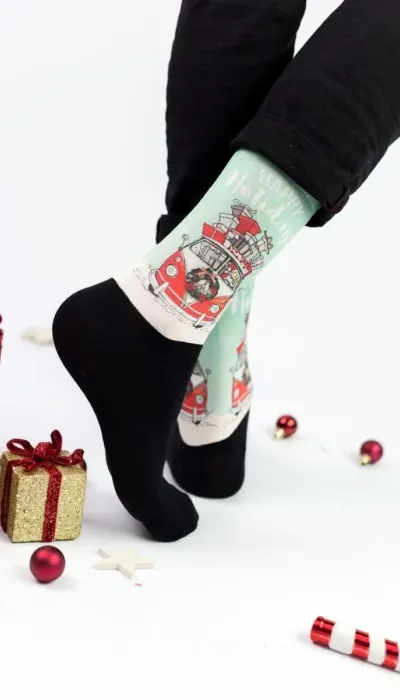 Trendy Κάλτσες Christmas Santa Van