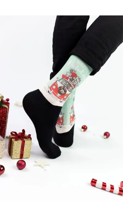 Trendy Κάλτσες Christmas Santa Van
