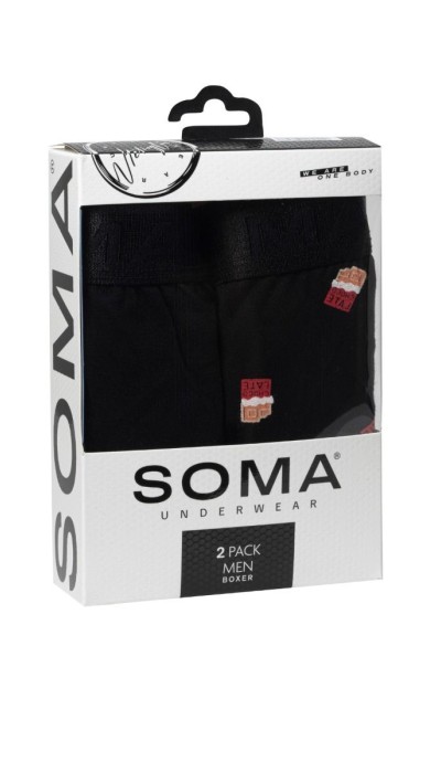 Soma Ανδρικά Boxers με σχέδια CHOCOLATE Βαμβακερά 2 τεμάχια Soma Ανδρικά Boxers με σχέδια CHOCOLATE Βαμβακερά 2 τεμάχια