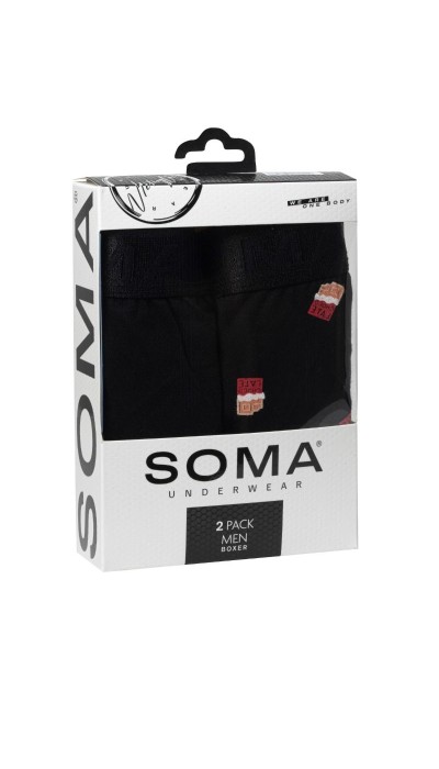 Soma Ανδρικά Boxers CHOCOLATE Βαμβακερά 2 τεμάχια