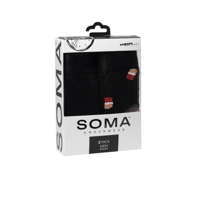 Soma Ανδρικά Boxers CHOCOLATE Βαμβακερά 2 τεμάχια