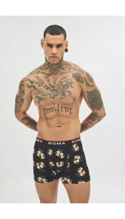 Soma Ανδρικό Boxer με σχέδια BEERS & CHEERS Βαμβακερό