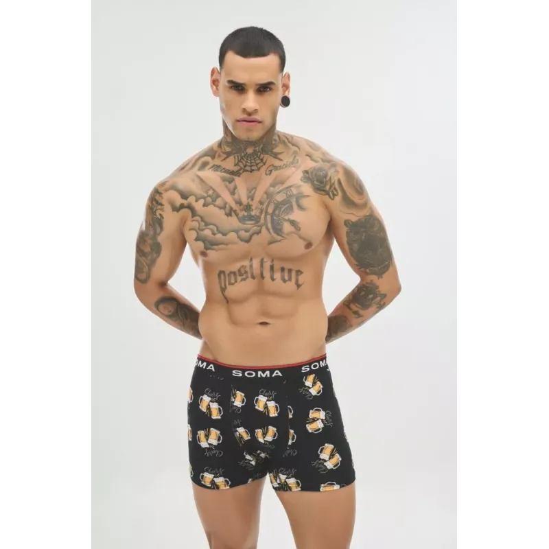 Soma Ανδρικό Boxer με σχέδια BEERS & CHEERS Βαμβακερό Soma Ανδρικό Boxer με σχέδια BEERS & CHEERS Βαμβακερό