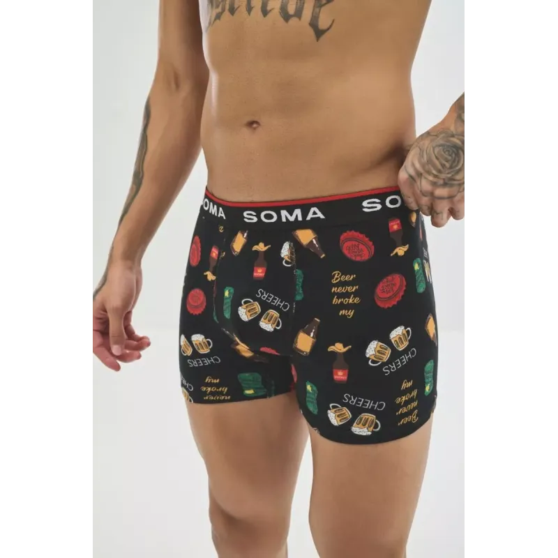 Soma Ανδρικό Boxer με σχέδια CHEERS & DRINKS Βαμβακερό Soma Ανδρικό Boxer με σχέδια CHEERS & DRINKS Βαμβακερό