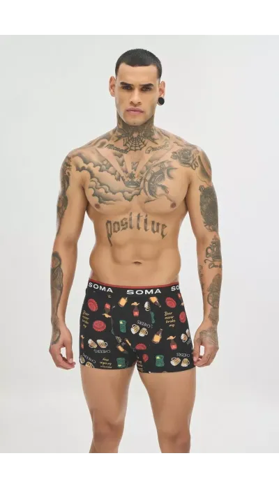 Soma Ανδρικό Boxer με σχέδια CHEERS & DRINKS Βαμβακερό