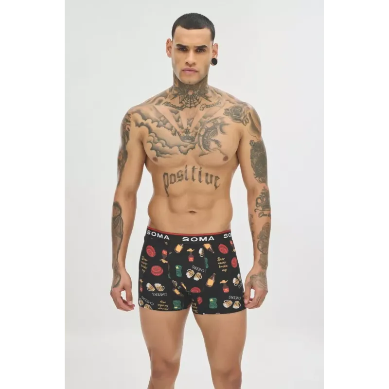 Soma Ανδρικό Boxer με σχέδια CHEERS & DRINKS Βαμβακερό Soma Ανδρικό Boxer με σχέδια CHEERS & DRINKS Βαμβακερό