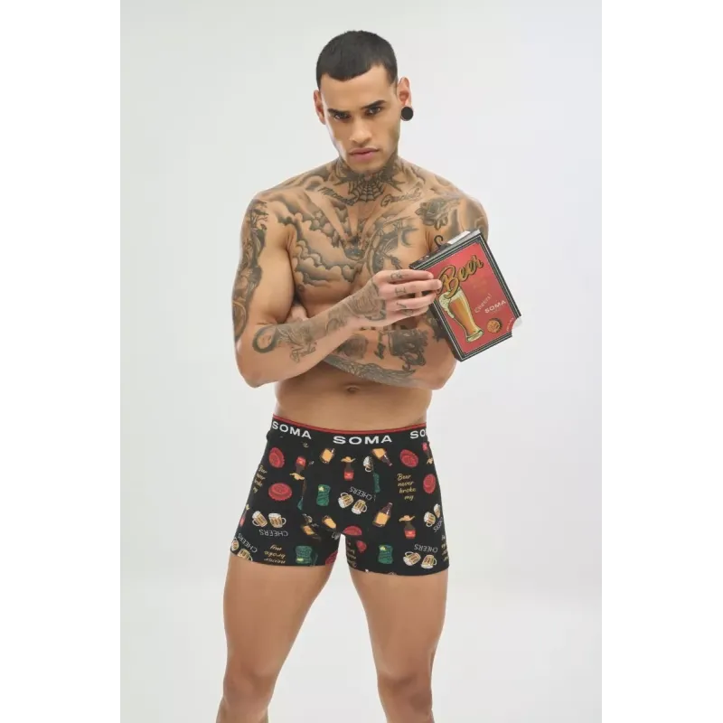 Soma Ανδρικό Boxer με σχέδια CHEERS & DRINKS Βαμβακερό Soma Ανδρικό Boxer με σχέδια CHEERS & DRINKS Βαμβακερό