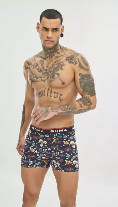 Soma Ανδρικό Boxer με σχέδια BOOM Βαμβακερό