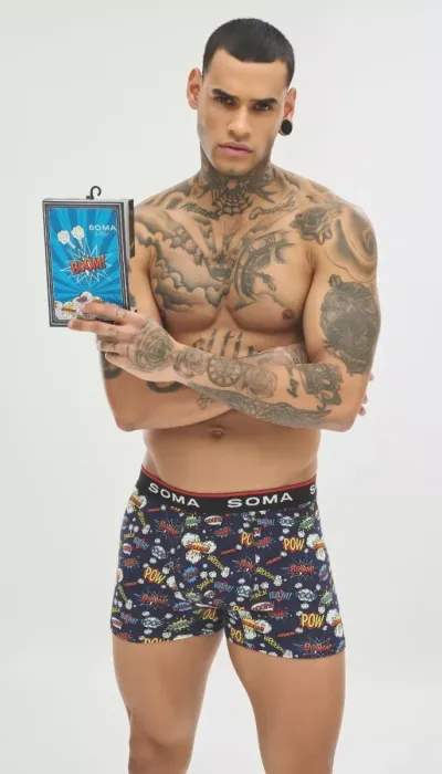 Soma Ανδρικό Boxer με σχέδια BOOM Βαμβακερό Soma Ανδρικό Boxer με σχέδια BOOM Βαμβακερό