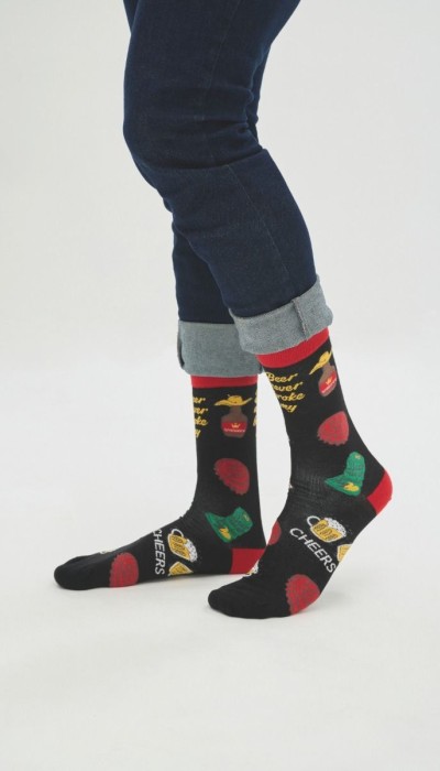 Soma Ανδρικές Κάλτσες με σχέδια CHEERS & DRINKS