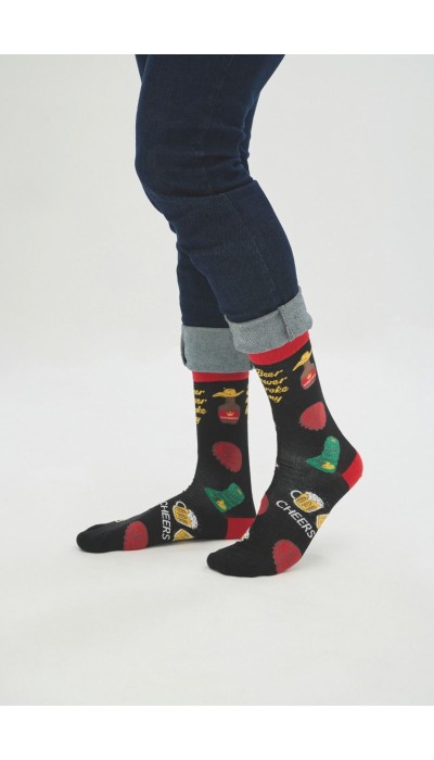 Soma Ανδρικές Κάλτσες με σχέδια CHEERS & DRINKS Soma Ανδρικές Κάλτσες με σχέδια CHEERS & DRINKS
