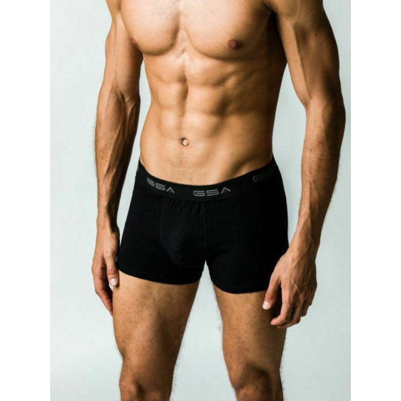 GSA Ανδρικό εσώρουχο boxer 3pack μαύρο GSA Ανδρικό εσώρουχο boxer 3pack μαύρο