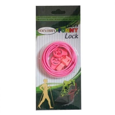 Coimbra Ελαστικά κορδόνια  για παπούτσια Funny Lock φουξ