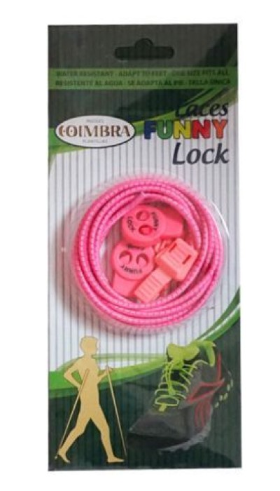 Coimbra Ελαστικά κορδόνια  για παπούτσια Funny Lock φουξ