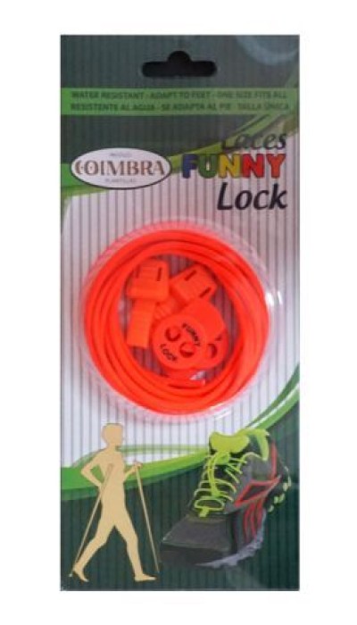 Coimbra Ελαστικά κορδόνια  για παπούτσια Funny Lock πορτοκαλί