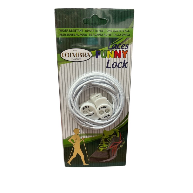 Coimbra Ελαστικά κορδόνια για παπούτσια Funny Lock άσπρα Coimbra Ελαστικά κορδόνια για παπούτσια Funny Lock άσπρα