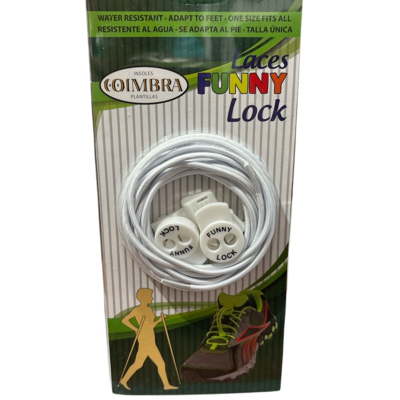 Coimbra Ελαστικά κορδόνια για παπούτσια Funny Lock άσπρα Coimbra Ελαστικά κορδόνια για παπούτσια Funny Lock άσπρα
