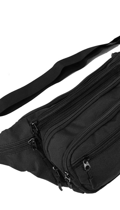 Diplomat Ανδρικό τσαντάκι μέσης με  θήκες μαύρο
