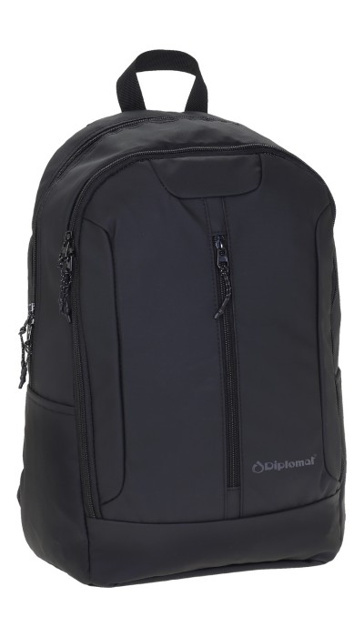 Diplomat Unisex τσάντα πλάτης Lyon αδιάβροχη μαύρη