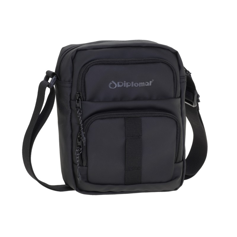 Diplomat Ανδρικό τσαντάκι χιαστί μαύρο