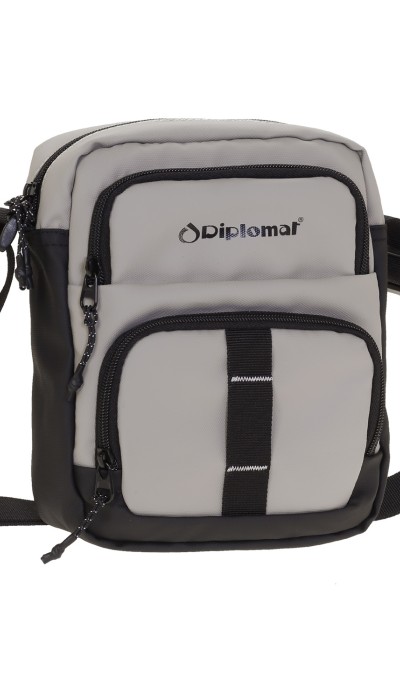 Diplomat Ανδρικό τσαντάκι χιαστί γκρι