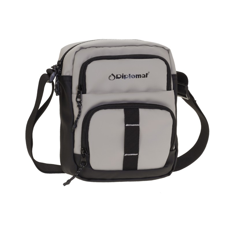 Diplomat Ανδρικό τσαντάκι χιαστί γκρι