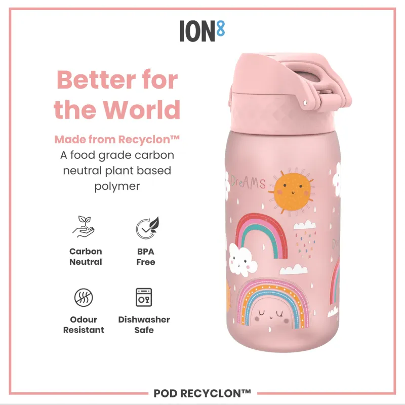 Ion8 Παιδικό Πλαστικό Παγούρι 350ml Panda - Χωρίς Διαρροές & BPA Free
