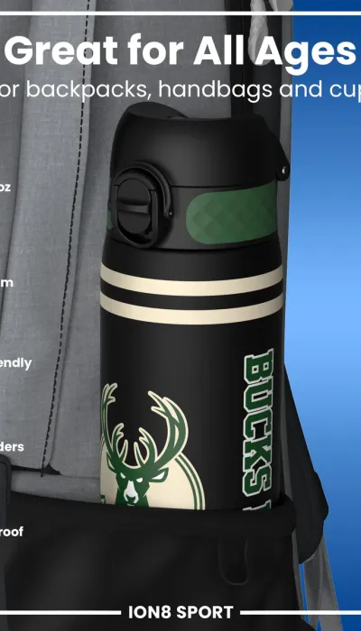 Ion8  Πλαστικό Παγούρι Slim NBA Milwaukee Bucks 500ml 