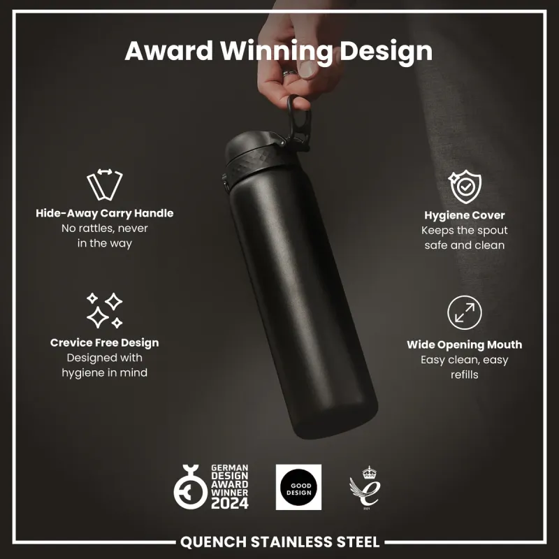 Ion8 Μεταλλικό μπουκάλι 1200ml μαύρο
