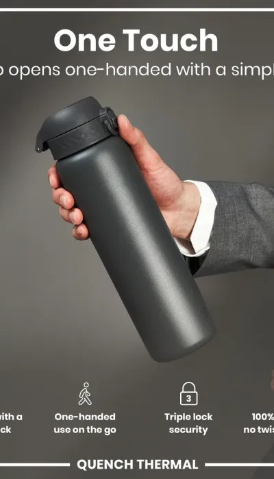 Ion8  Μπουκάλι Θερμός 1lt Γκρι