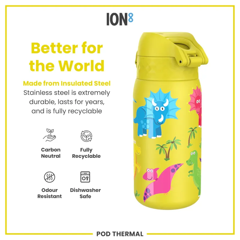 ion8 Παιδικό  Μπουκάλι Θερμός 320ml Δεινόσαυρος