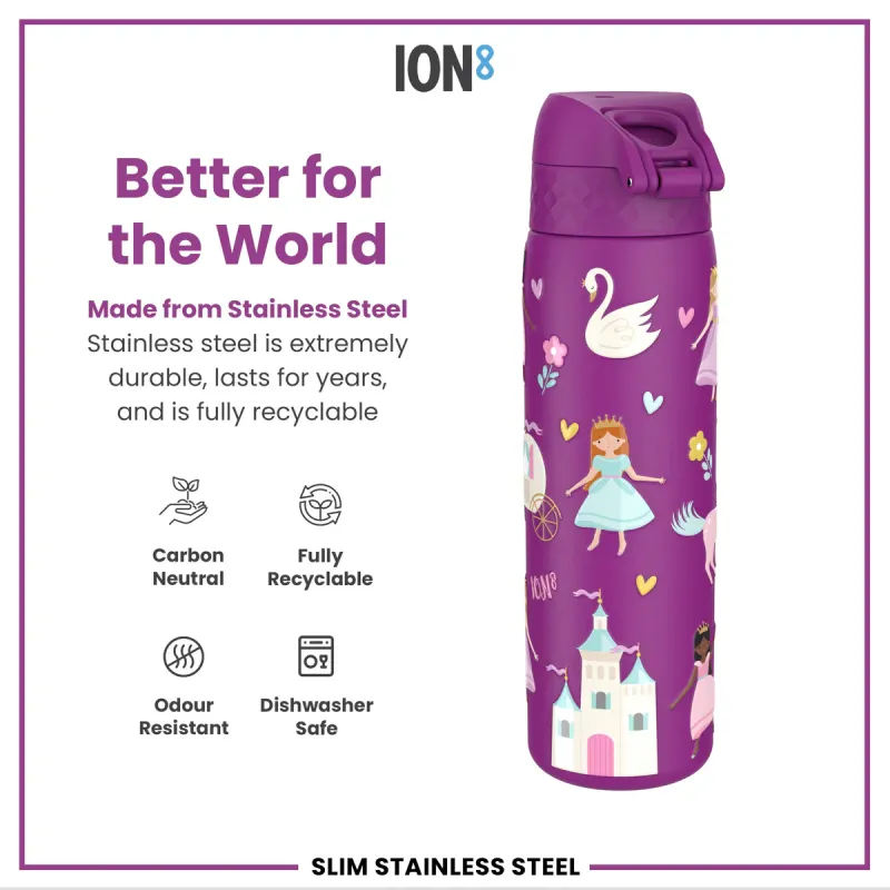 Ion8 Μπουκάλι θερμός πριγκίπισσες slim 500ml