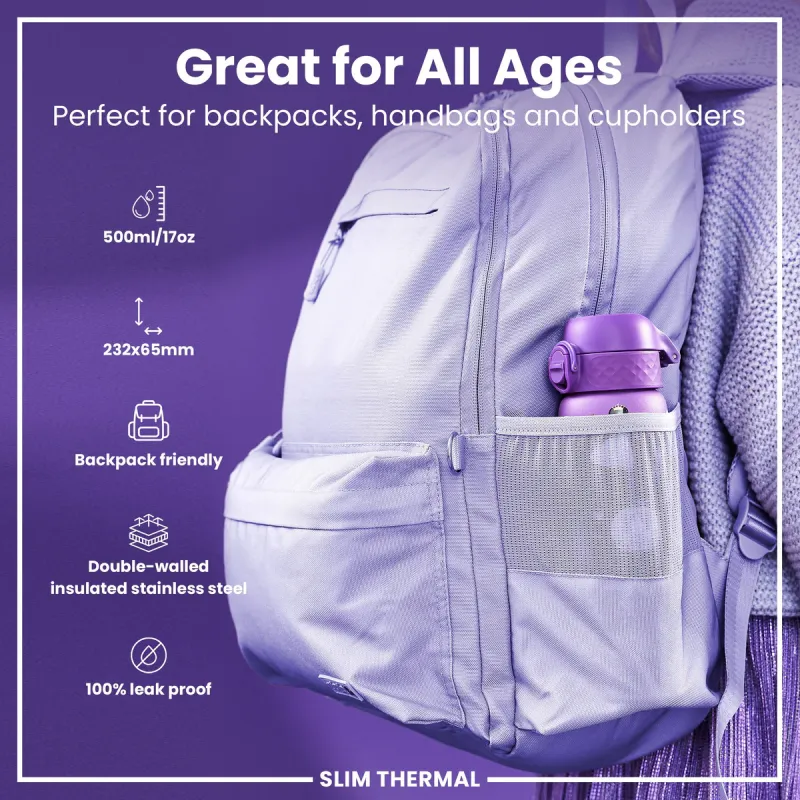Ion8 Μπουκάλι θερμός πριγκίπισσες slim 500ml