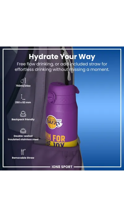 Ion8 Μεταλλικό Ισοθερμικό Μπουκάλι 750ml NBA Los Angeles Lakers Ion8 Μεταλλικό Ισοθερμικό Μπουκάλι 750ml NBA Los Angeles Lakers