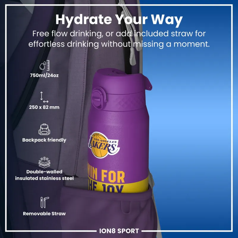 Ion8 Μεταλλικό Ισοθερμικό Μπουκάλι 750ml NBA Los Angeles Lakers Ion8 Μεταλλικό Ισοθερμικό Μπουκάλι 750ml NBA Los Angeles Lakers