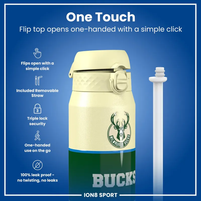 Ion8 Μεταλλικό Ισοθερμικό Μπουκάλι 750ml NBA Milwaukee Bucks