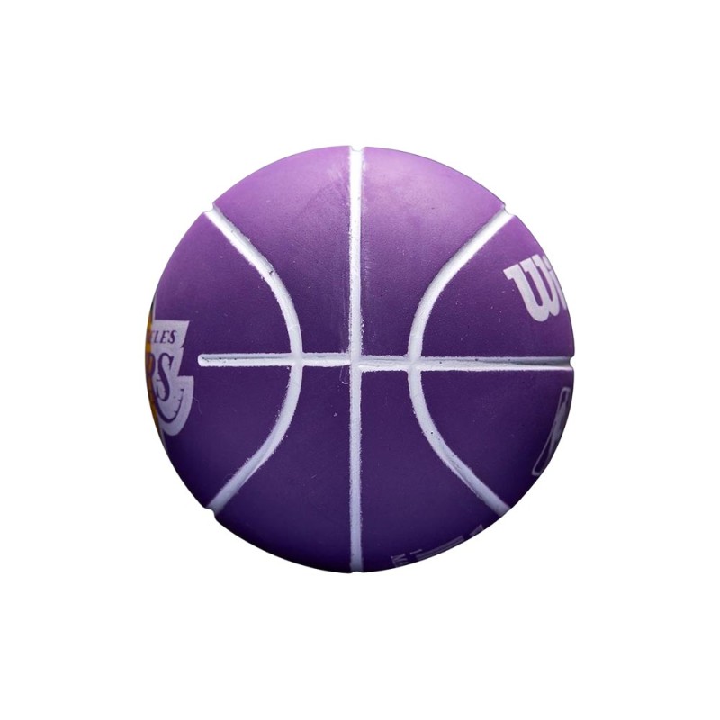 Wilson NBA Dribbler Los Angeles Lakers Mini Μπάλα Μπάσκετ Μωβ Wilson NBA Dribbler Los Angeles Lakers Mini Μπάλα Μπάσκετ Μωβ