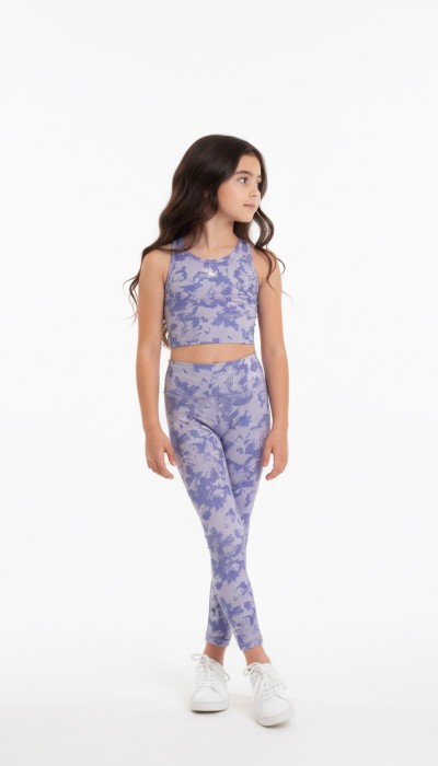 BodyTalk Παιδικό crop top για κορίτσια μωβ