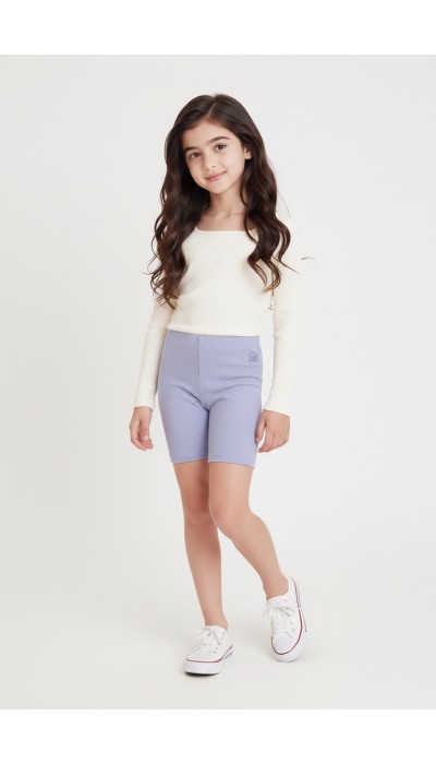 BodyTalk Παιδικό ποδηλατικό κολάν για κορίτσια λιλά