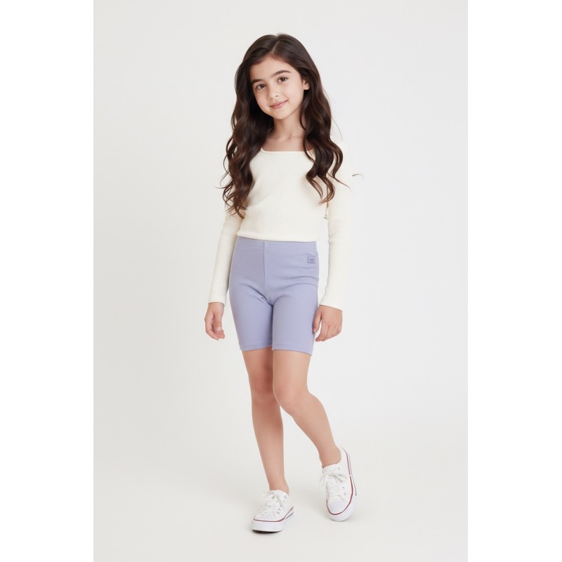 BodyTalk Παιδικό ποδηλατικό κολάν για κορίτσια λιλά