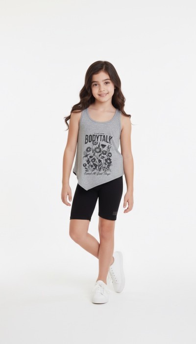 BodyTalk Παιδικό σετ τοπ & ποδηλατικό κολάν για κορίτσια 