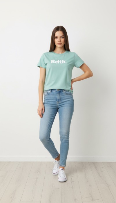 BodyTalk Γυναικεία κοντομάνικη μπλούζα βεραμάν