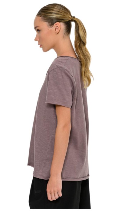 BodyTalk Γυναικεία κοντομάνικη μπλούζα με V σάπιο μήλο